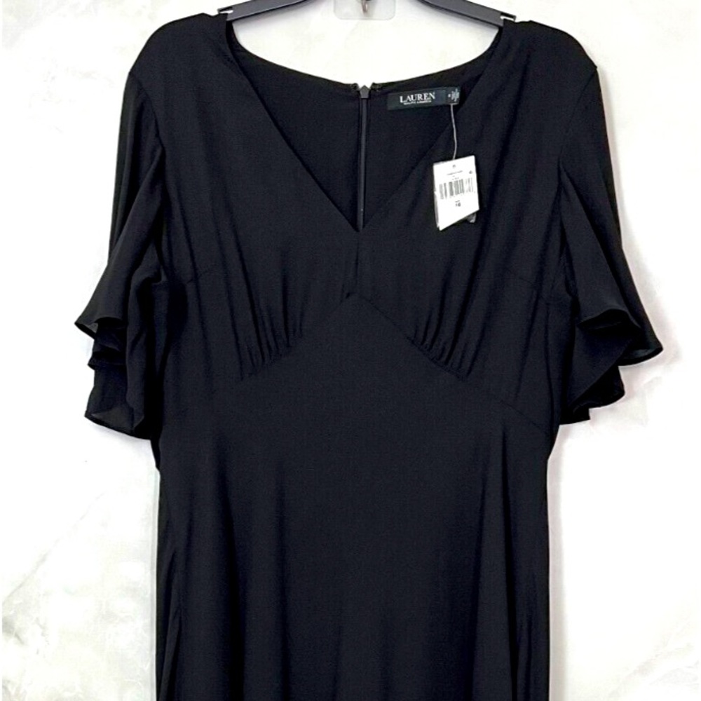 LAUREN RALPH LAUREN Size 2 Black MIDI Dress